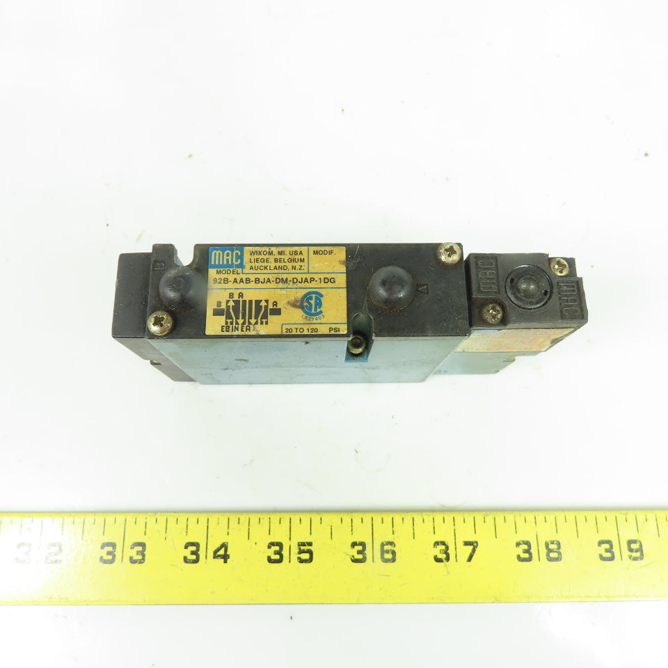 MAC 92B-AAB-BJA-DM-DJAP-1DG Solenoid Valve 110/120V 20-120 PSI