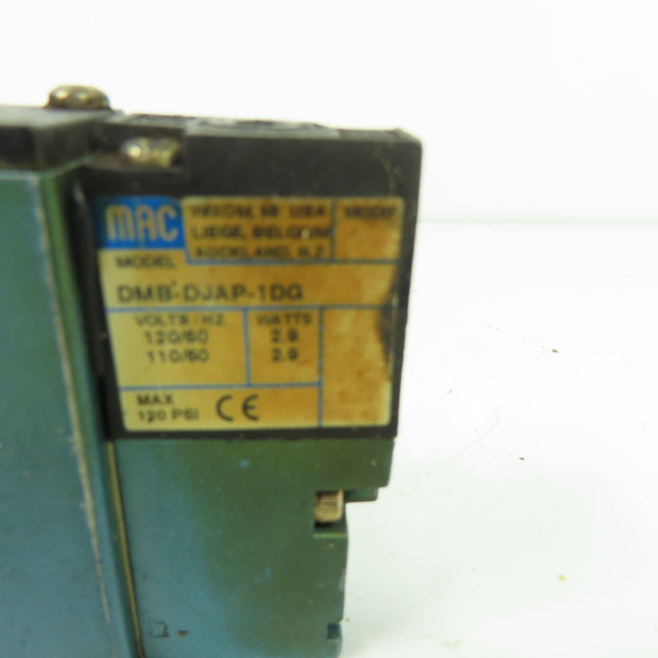 MAC 92B-AAB-BJA-DM-DJAP-1DG Solenoid Valve 110/120V 20-120 PSI