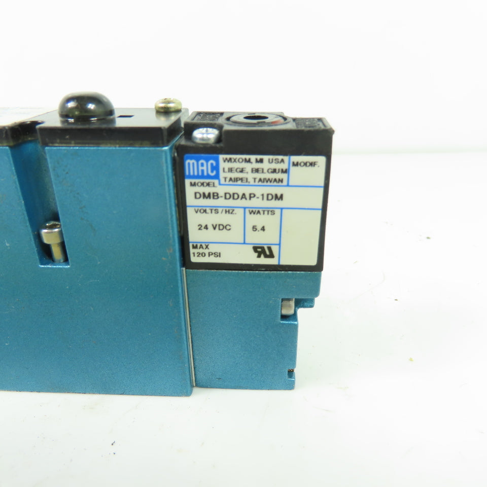 MAC 92B-AAF-000-DM-DDAP-1DM Pneumatic Solenoid Valve 24VDC 5.4W 20-120 PSI