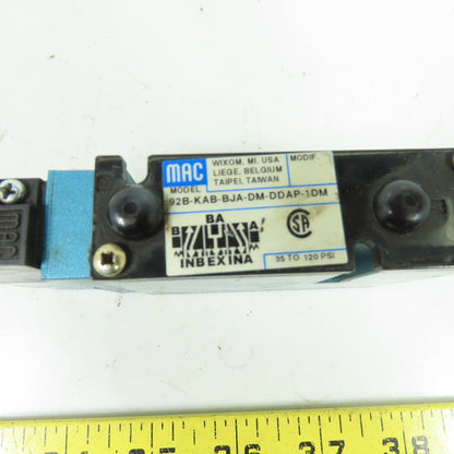 MAC 92B-KAB-BJA-DM-DDAP-1DM Solenoid Pneumatic Control Valve 24VDC 35-120PSI