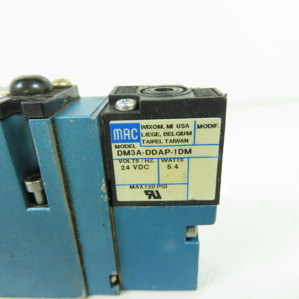 MAC 92B-KAB-BJA-DM-DDAP-1DM Solenoid Pneumatic Control Valve 24VDC 35-120PSI