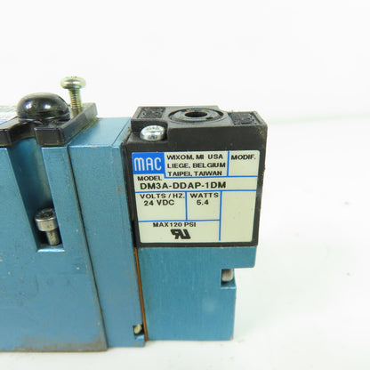 MAC 92B-EAB-000-DM-DDAP-1DM Pneumatic Solenoid Valve 24VDC 120 PSI