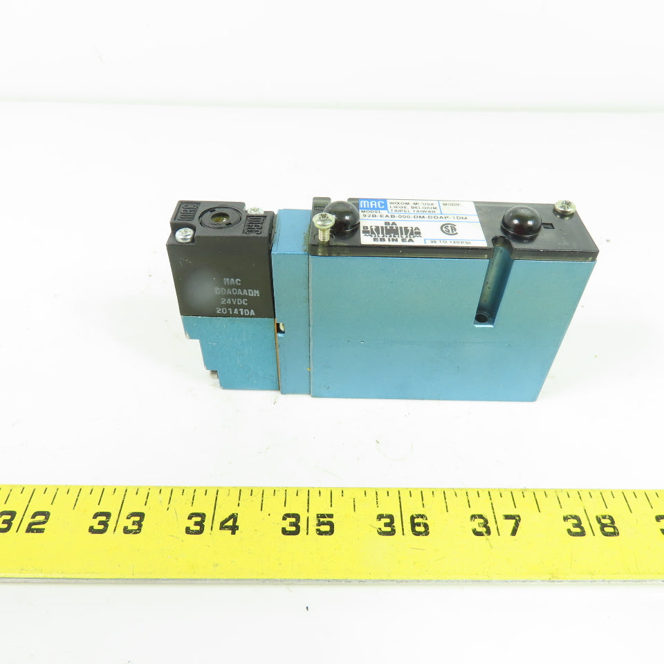 MAC 92B-EAB-000-DM-DDAP-1DM Pneumatic Solenoid Valve 24VDC 120 PSI