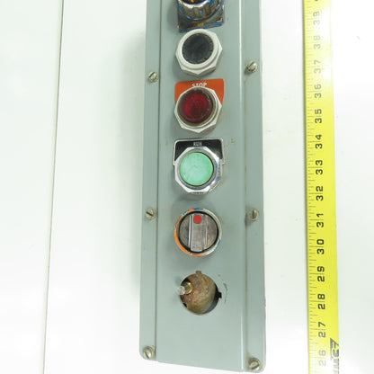 6-Element Pendant Control Station with Indicator Lights 13.5" x 4"x 3"