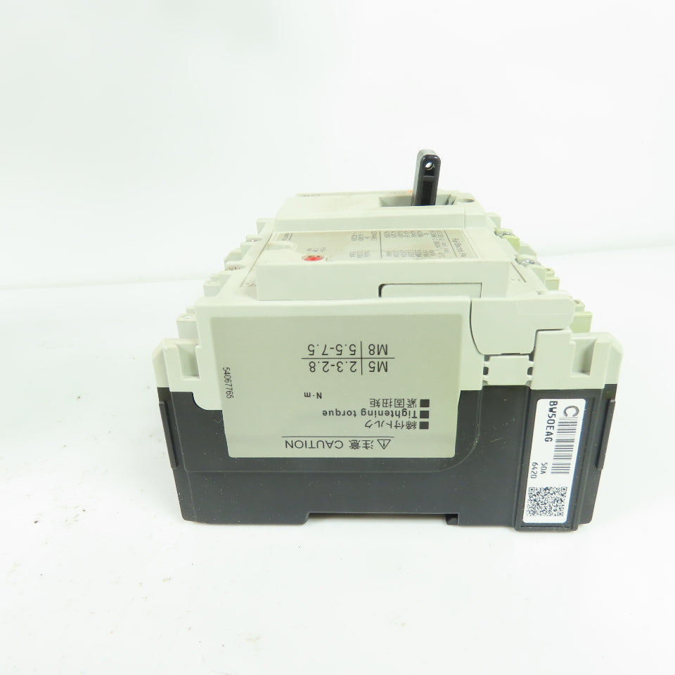Fuji Electric BW50EAG-3P050 Molded Case Circuit Breaker 3-Pole 50A 500VAC NEW