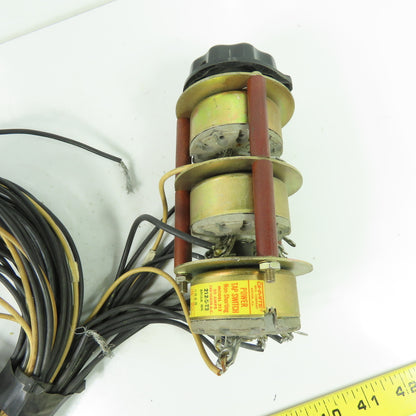 Ohmite 212-5-T3 3-Deck Non-Shorting Rotary Power Tap Switch 20A 150VAC