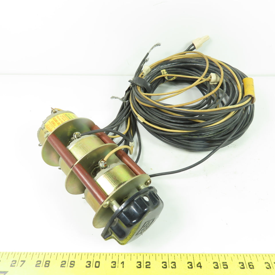 Ohmite 212-5-T3 3-Deck Non-Shorting Rotary Power Tap Switch 20A 150VAC