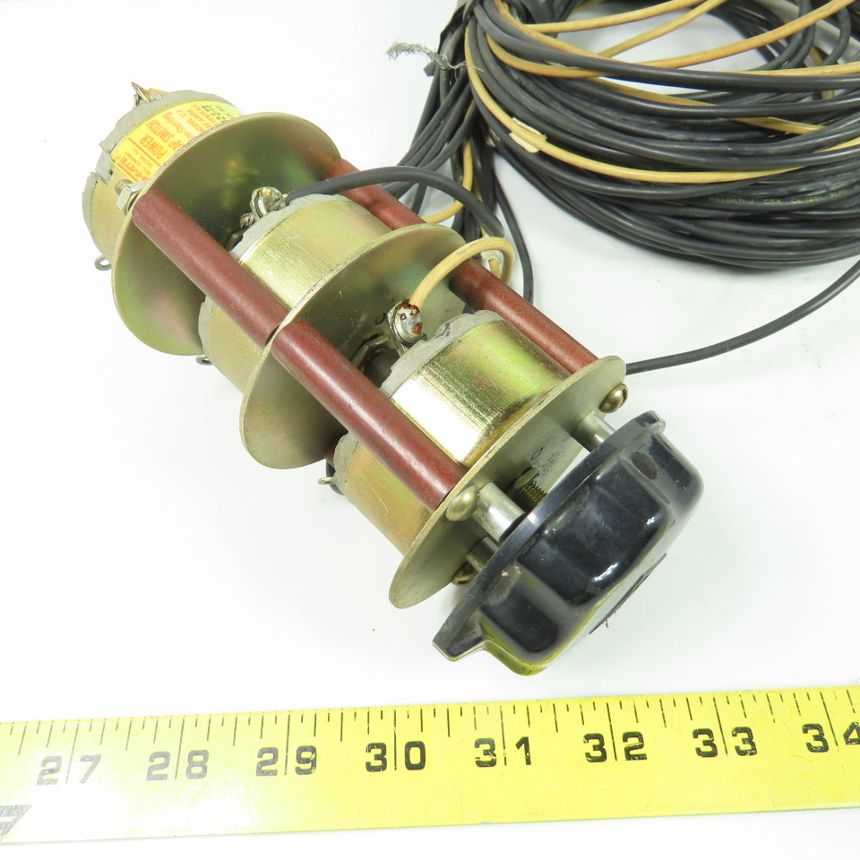 Ohmite 212-5-T3 3-Deck Non-Shorting Rotary Power Tap Switch 20A 150VAC