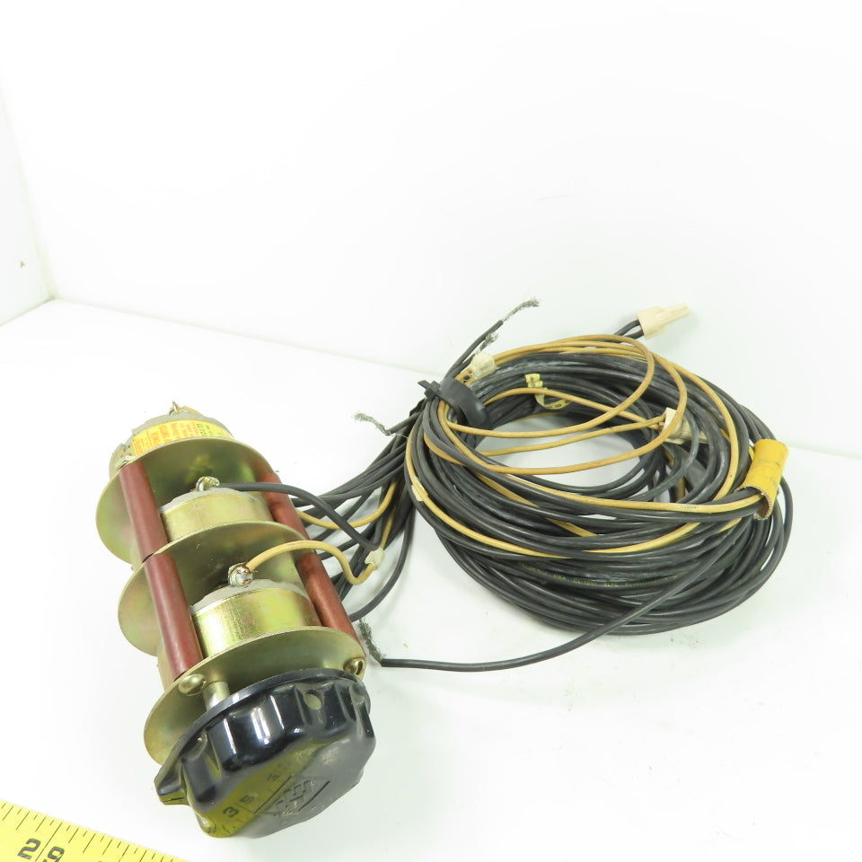 Ohmite 212-5-T3 3-Deck Non-Shorting Rotary Power Tap Switch 20A 150VAC