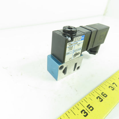 MAC 183B-112JB 3-Way Solenoid Pneumatic Valve 120VAC 150PSI