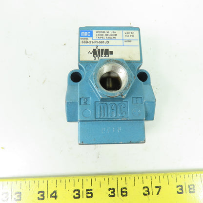 MAC 55B-21-PI-591JD Pneumatic Solenoid Valve 150 PSI Max 120V