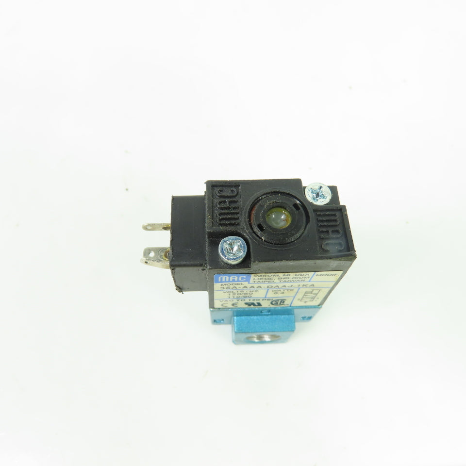 MAC 35A-AAA-DAAJ-1KA Solenoid Pneumatic Valve 110/120V 120 PSI
