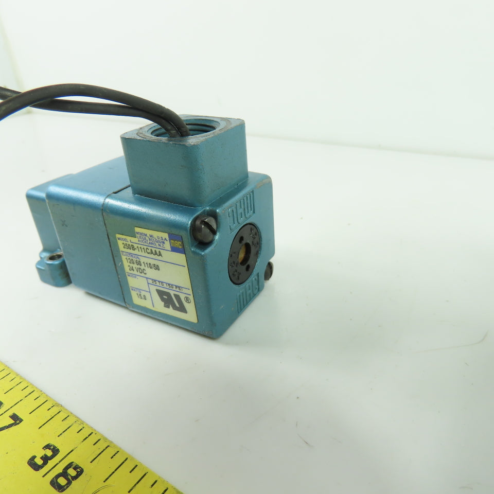MAC 250B-111CAAA 24VDC Solenoid Valve 25-150 PSI 15W