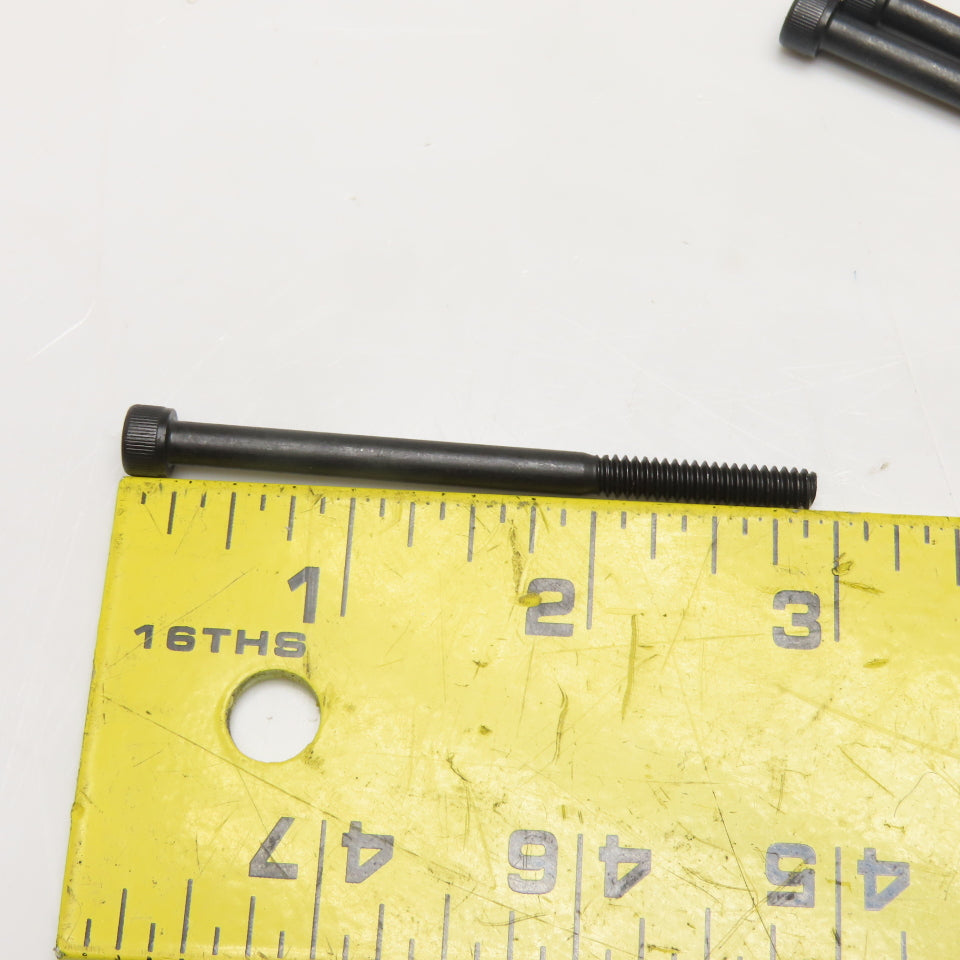 10-24 Socket Head Cap Screws Black Oxide 3" OAL 1" Thread Length Lot Of 85