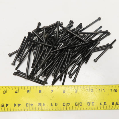 10-24 Socket Head Cap Screws Black Oxide 3" OAL 1" Thread Length Lot Of 85
