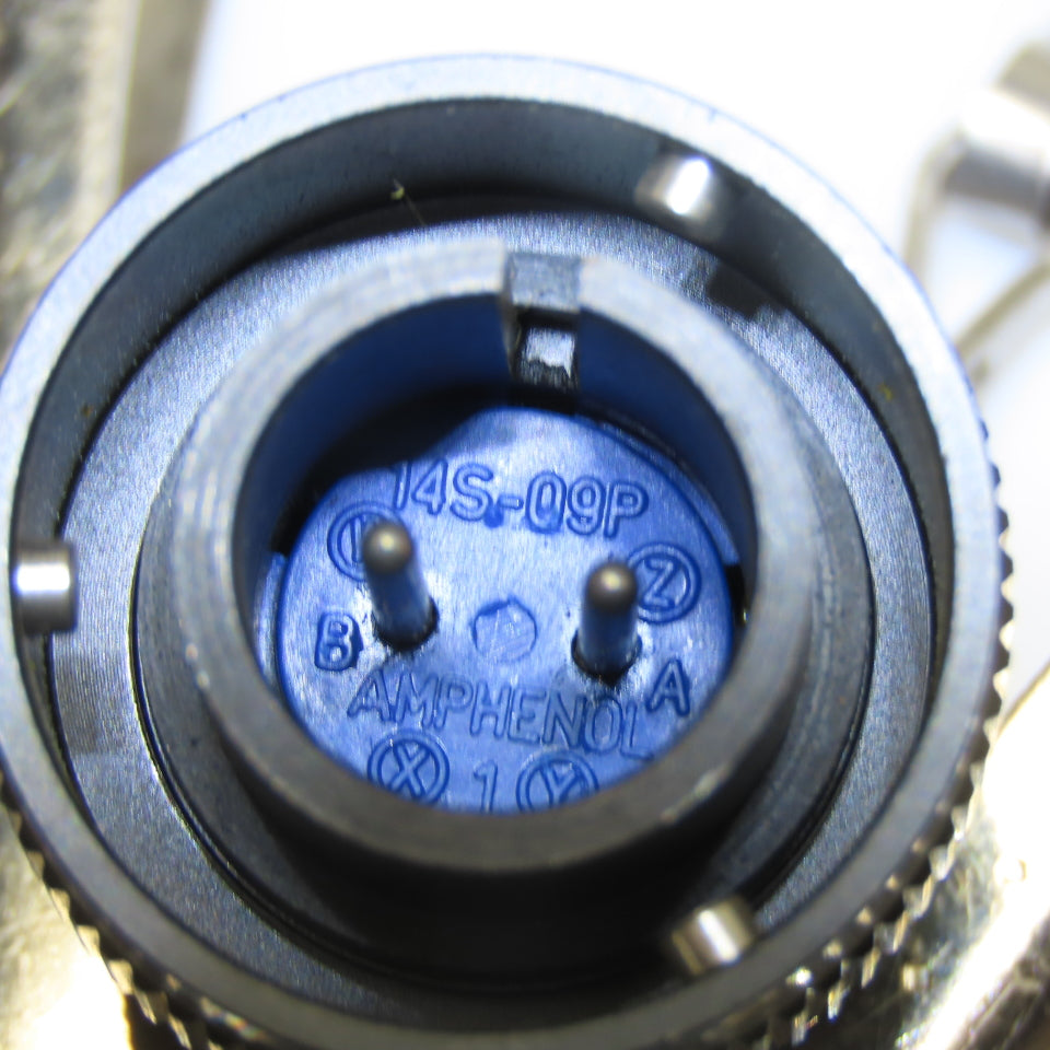 Amphenol 14S-09P 2-Pin Male Circular Connector with Lanyard