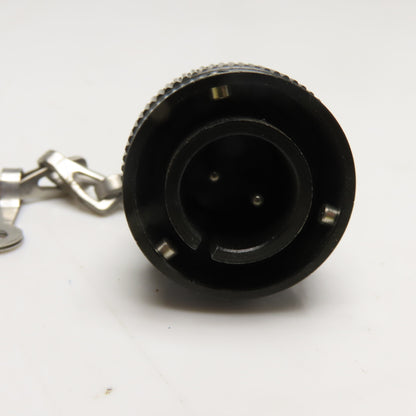 Amphenol 14S-09P 2-Pin Male Circular Connector with Lanyard