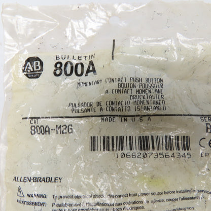 Allen-Bradley 800A-M2G Momentary Contact Push Button