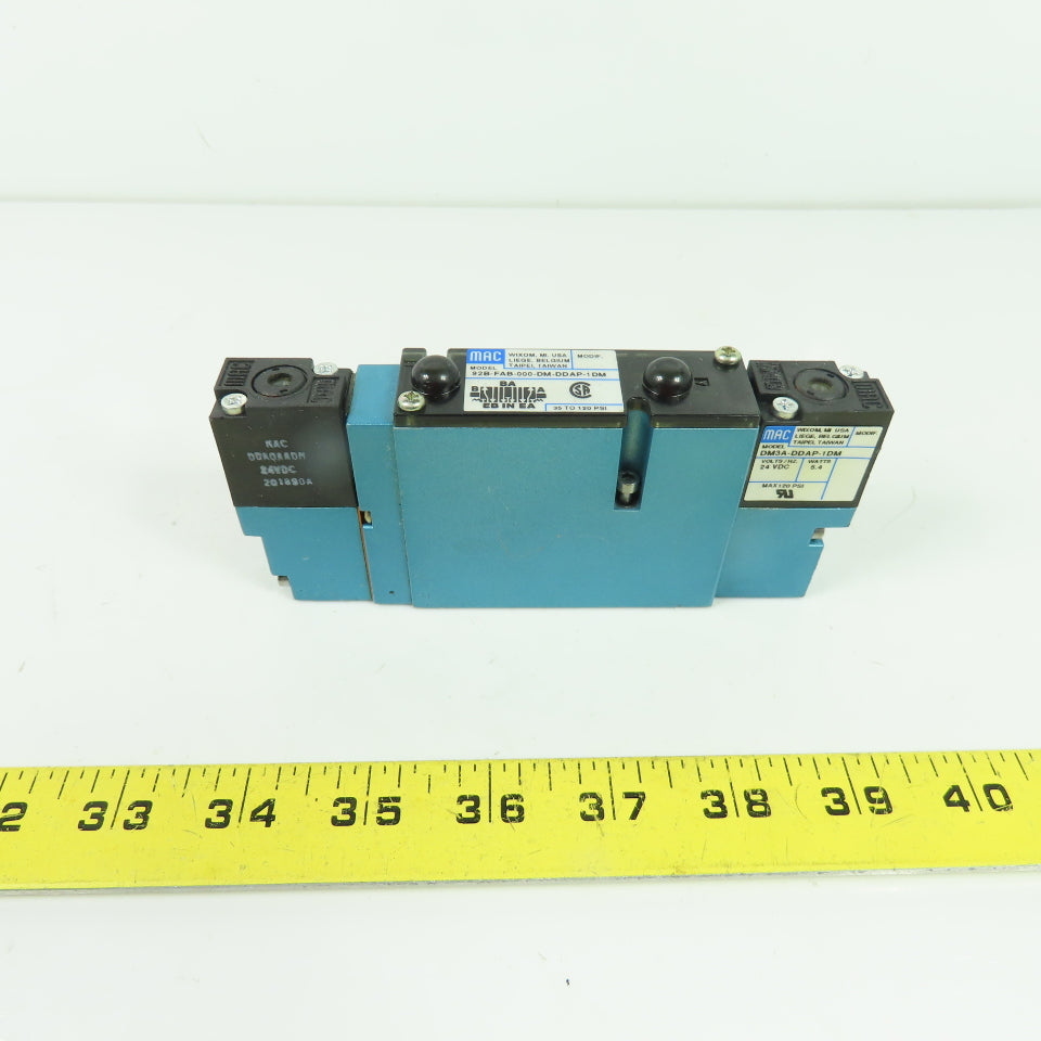 MAC 92B-FAB-000-DM-DDAP-1DM 5/3 Way Solenoid Valve 24VDC 35 to 120 PSI