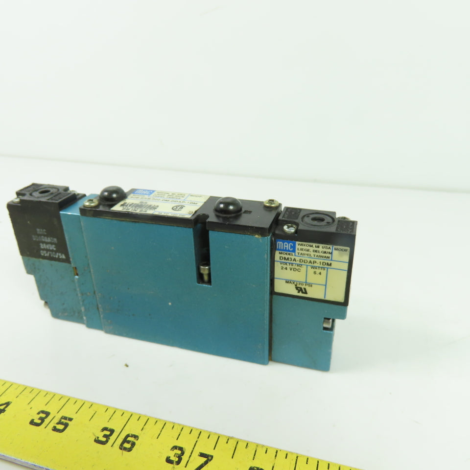MAC 92B-EAB-000-DM-DDAP-1DM 5/3 Way Solenoid Valve 24VDC 35-120 PSI