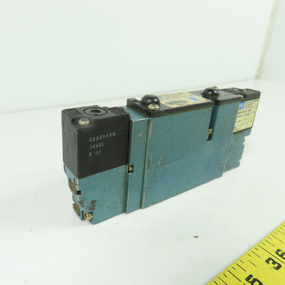 MAC 92B-FAB-CJA-DM-DDAP-1DM 5/3 Way Pneumatic Solenoid Valve 24VDC 35-120 PSI