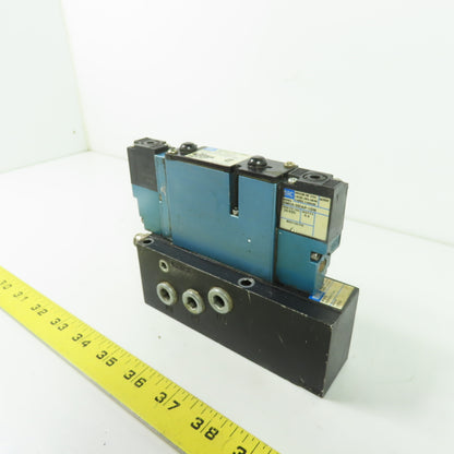 MAC 92B-BAB-000-DM-DDAP-1DN 5/2 Way Solenoid Valve W/ Manifold 24VDC 120PSI