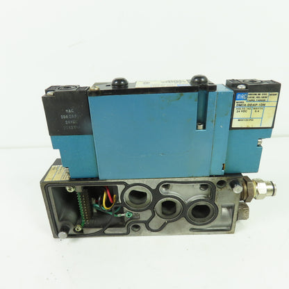 MAC 92B-BAB-000-DM-DDAP-1DN 5/2 Way Solenoid Valve W/ Manifold 24VDC 120PSI
