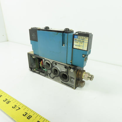 MAC 92B-BAB-000-DM-DDAP-1DN 5/2 Way Solenoid Valve W/ Manifold 24VDC 120PSI