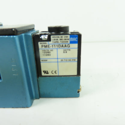 MAC 6213C-000-PM-111DA Pneumatic Solenoid Valve 25-150 PSI 120VAC