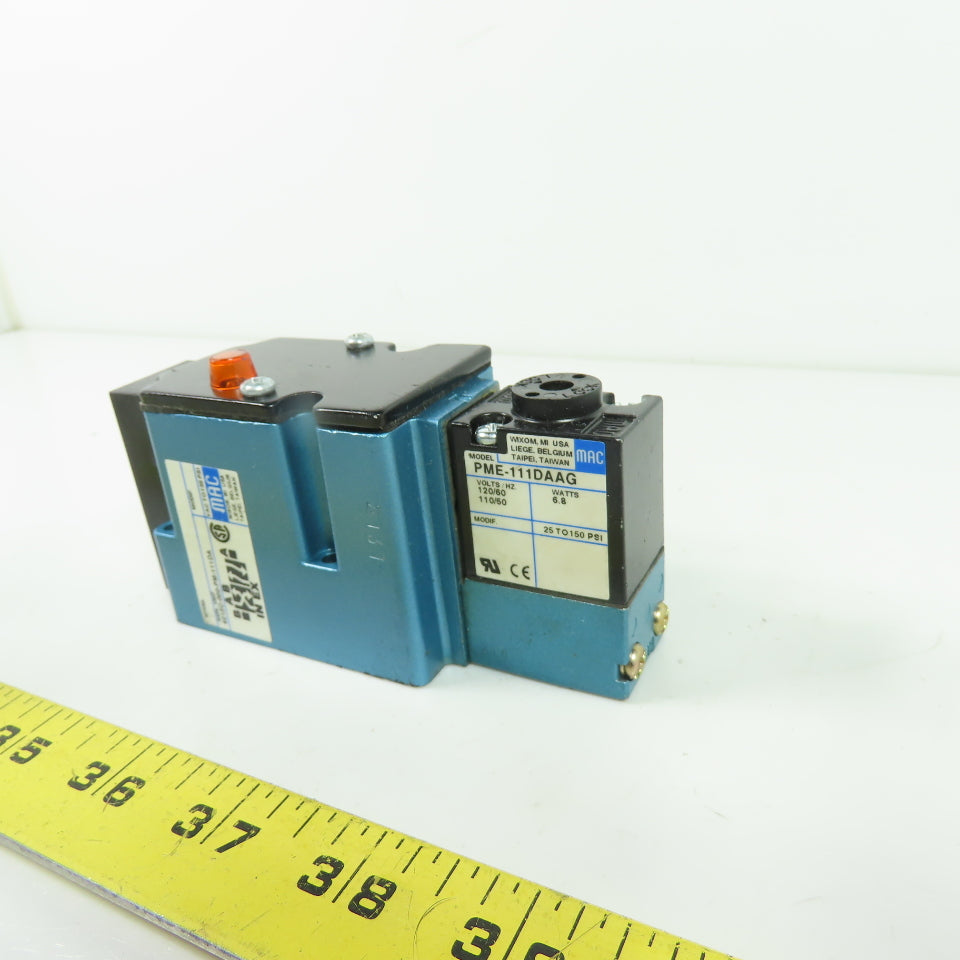 MAC 6213C-000-PM-111DA Pneumatic Solenoid Valve 25-150 PSI 120VAC