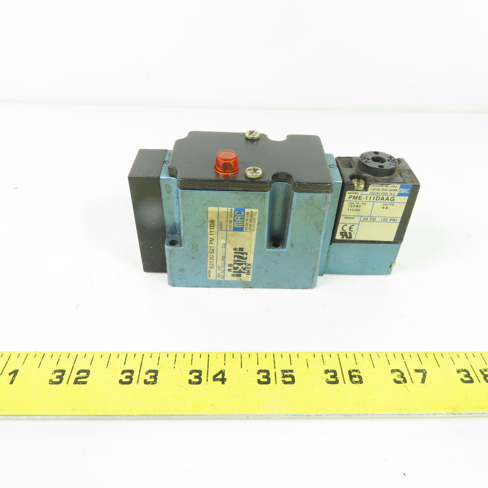 MAC 6213C 521 PM 111DA Pneumatic Solenoid Valve 110/120VAC 150 PSI