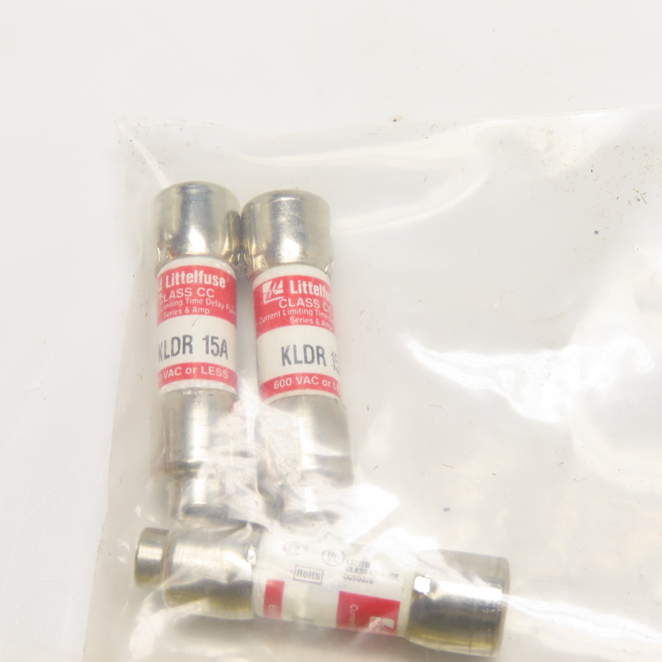 Littelfuse KLDR Class CC Time Delay Fuses 600VAC 15A 25A 30A Lot Of 9