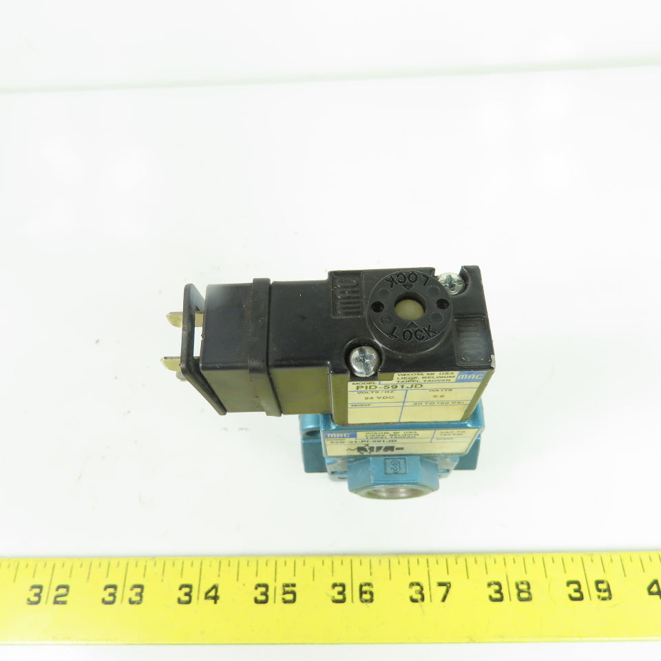 MAC 55B-21-PI-591JD Pneumatic Solenoid Valve 24VDC 30-150 PSI