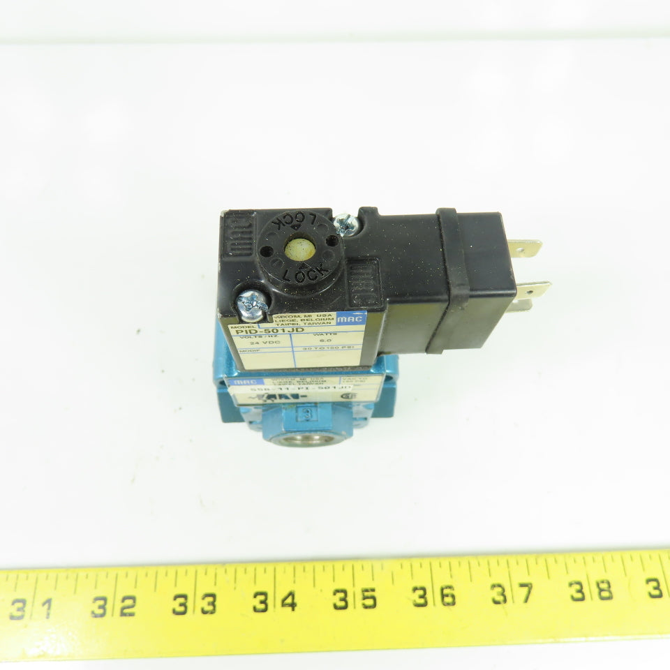 MAC 55B-11-PI-501JD Pneumatic Solenoid Valve 24VDC 150 PSI