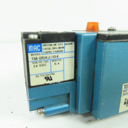 MAC 82A-FC-BKA-TM-DDAP-1DA Pneumatic Solenoid Valve 24VDC 5.4W 25-150 PSI