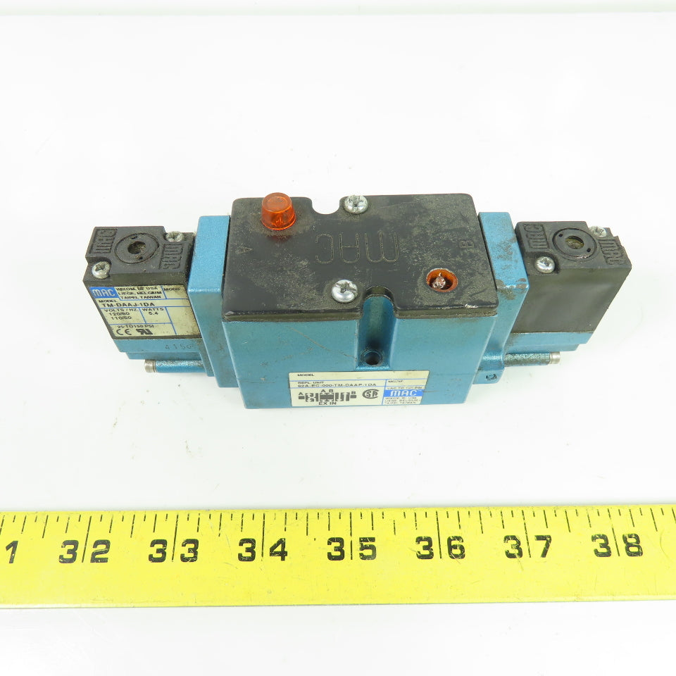 MAC 82A-EC-000-TM-DAAP-1DA 4/3 Double Solenoid Air Control Valve 120VAC 150 PSI