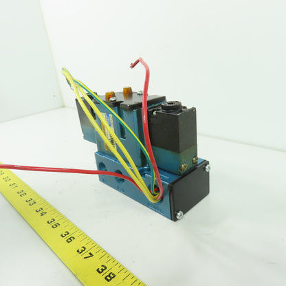 MAC 6233C-211-PM-612DA 4/3 Way Solenoid Valve W/ Manifold 150 PSI