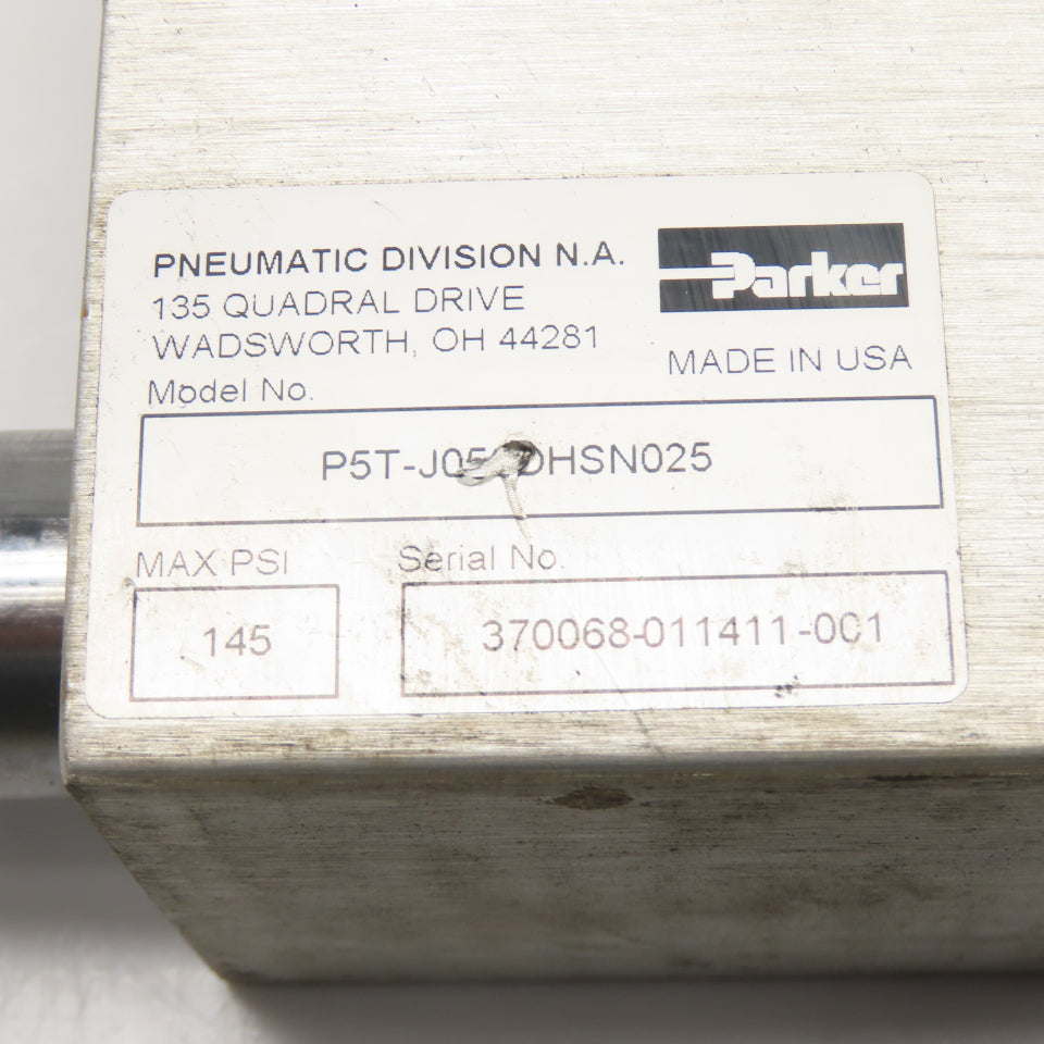 Parker P5T-J050DHSN025 1" Stroke Guided Pneumatic Slide Table 145 PSI