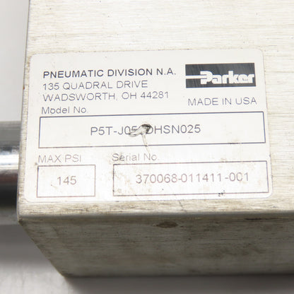 Parker P5T-J050DHSN025 1" Stroke Guided Pneumatic Slide Table 145 PSI
