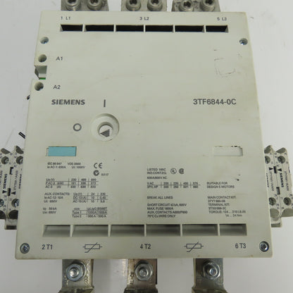 Siemens 3TF6844-0C Vacuum Contactor 630A 600VAC 3Ph