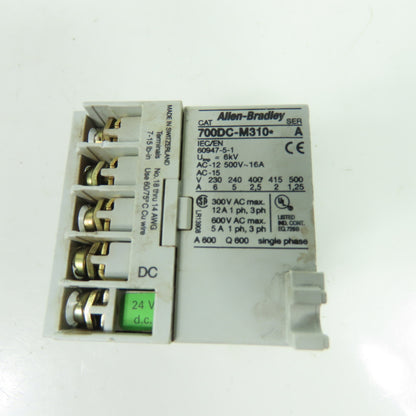 Allen-Bradley 700DC-M310 Ser A 600V Miniature Control Relay 24VDC Coil