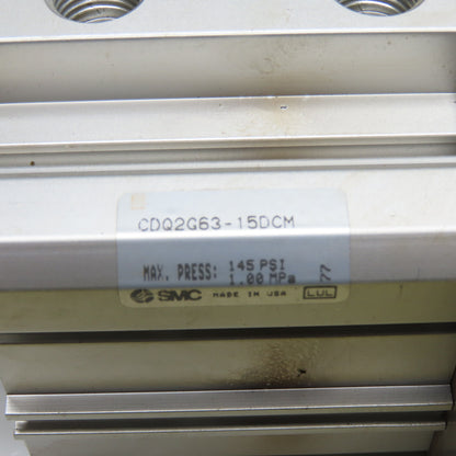 SMC CDQ2G63-15DCM 63mm Bore 15mm Stroke Double Acting Air Cylinder