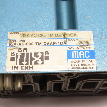MAC 82A-AC-CK3-TM-DAAP-1DA 3-Port Pneumatic Solenoid Valve 110/120V