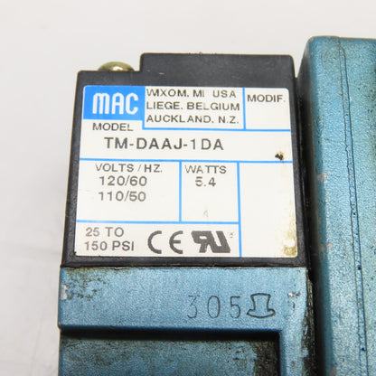 MAC 82A-AC-CK3-TM-DAAP-1DA 3-Port Pneumatic Solenoid Valve 110/120V
