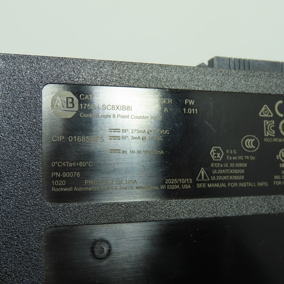 Allen-Bradley 1756-LSC8XIB8I ControlLogix 8 Point Counter Input Ser A FW 1.011