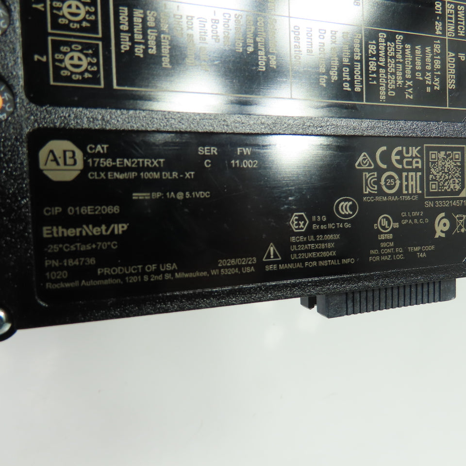 Allen-Bradley 1756-EN2TRXT ControlLogix ENet/IP 100M DLR XT Ser C FW 11.002 NEW