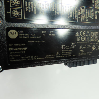 Allen-Bradley 1756-EN2TRXT ControlLogix ENet/IP 100M DLR XT Ser C FW 11.002 NEW