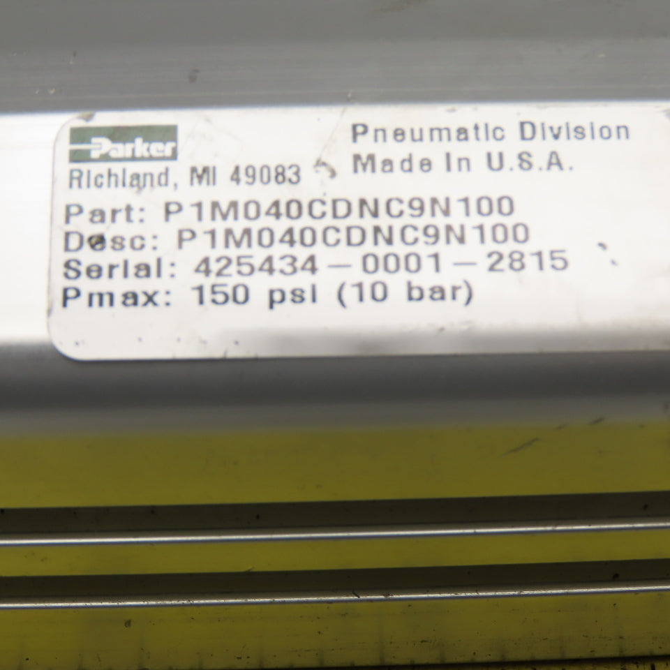 Parker P1M040CDNC9N100 40mm Bore 100mm Stroke Double Acting Air Cylinder
