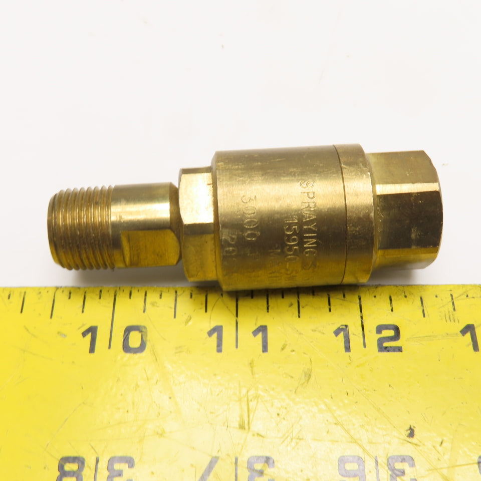 Spraying Systems Co 15950 High Pressure Brass Swivel Joint 3000PSI 200F 3/8" NPT