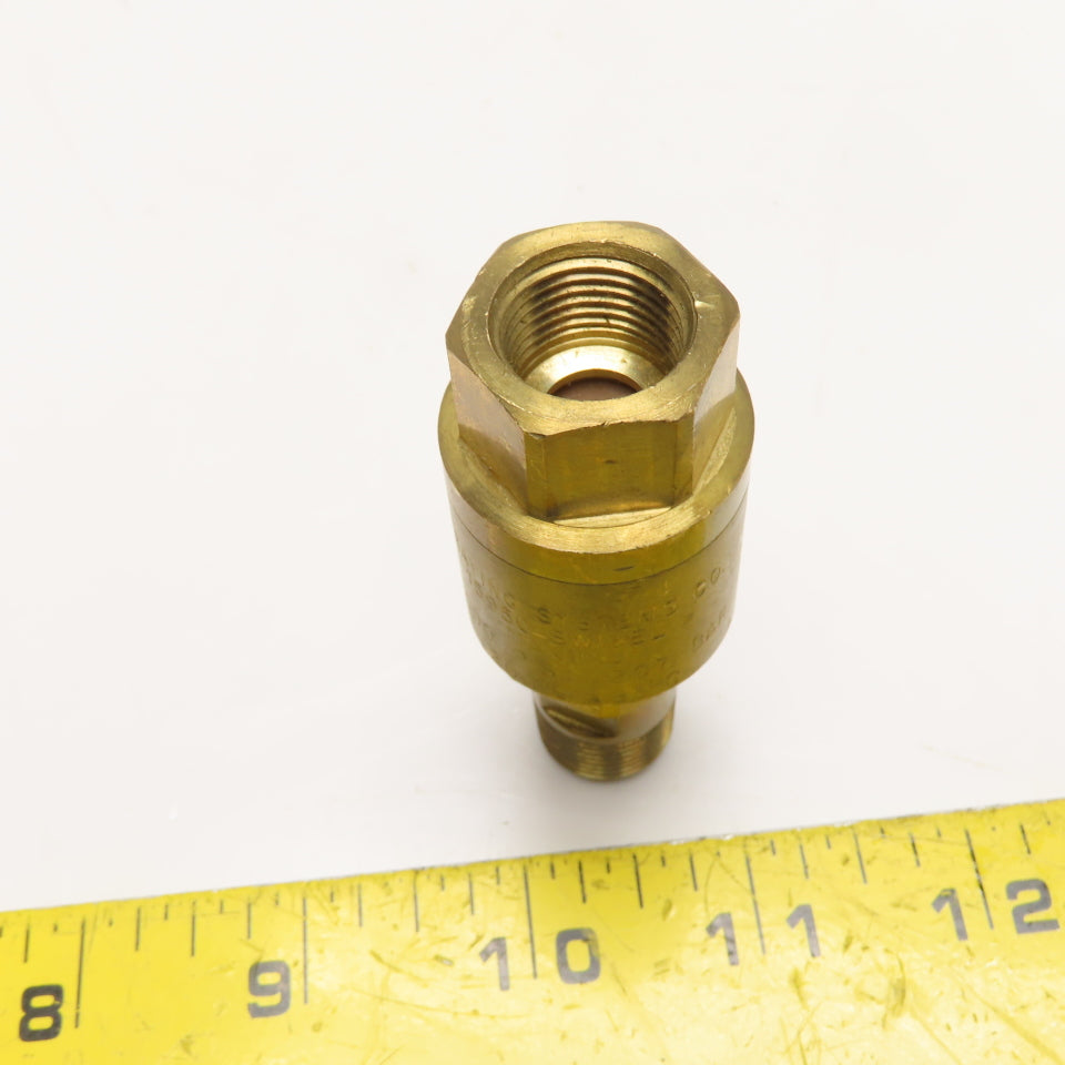 Spraying Systems Co 15950 High Pressure Brass Swivel Joint 3000PSI 200F 3/8" NPT